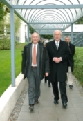 Jean-Yves Senant et Patrice Dudziak, lors du marché de Noël