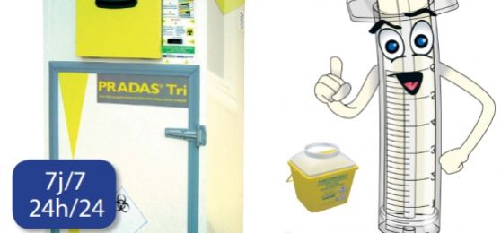Une borne pour r&eacute;cup&eacute;rer les d&eacute;chets de soins m&eacute;dicaux