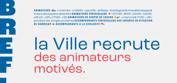 La Ville recrute des animateurs motivés 