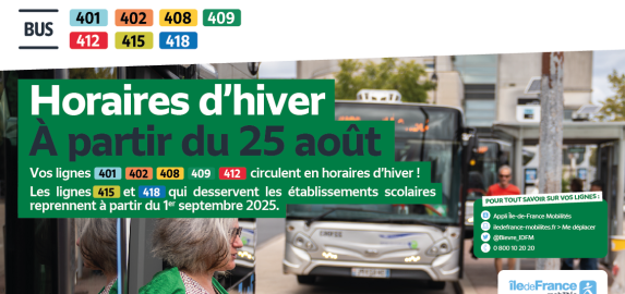 Horaires d'hiver BUS
