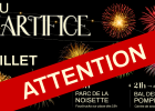 ATTENTION - Feu d'artifice et bal des pompiers 