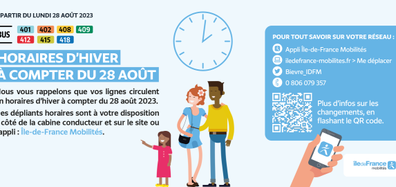 RATP Cap Bièvre BUS & TRAM : Application des horaires d'hiver 