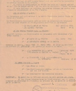 Consignes spéciales de défense passive du service du Rationnement 