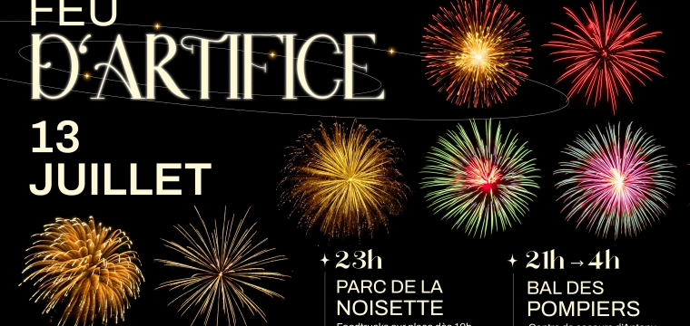 Feu d'artifice et bal des pompiers 