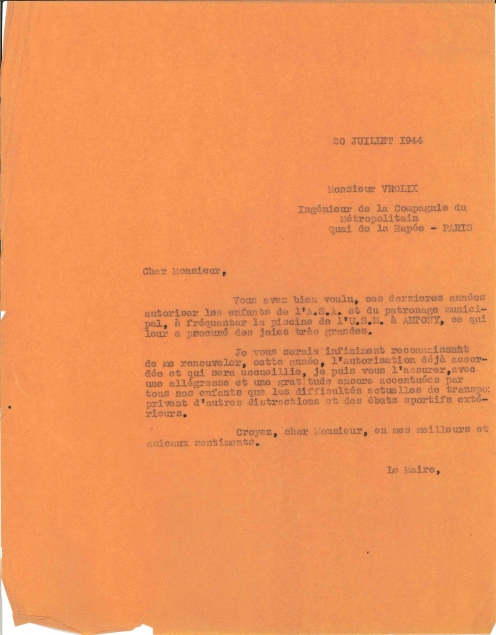 correspondance du maire d&aposAntony