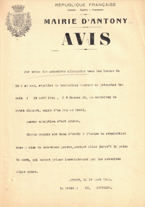 ordre requisition